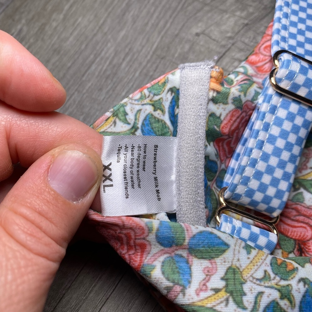 EUC Like New Ladybird Bikini Top (XXL) and Bottom (Large) Floral Ruffle Gingham - Picture 11 of 15